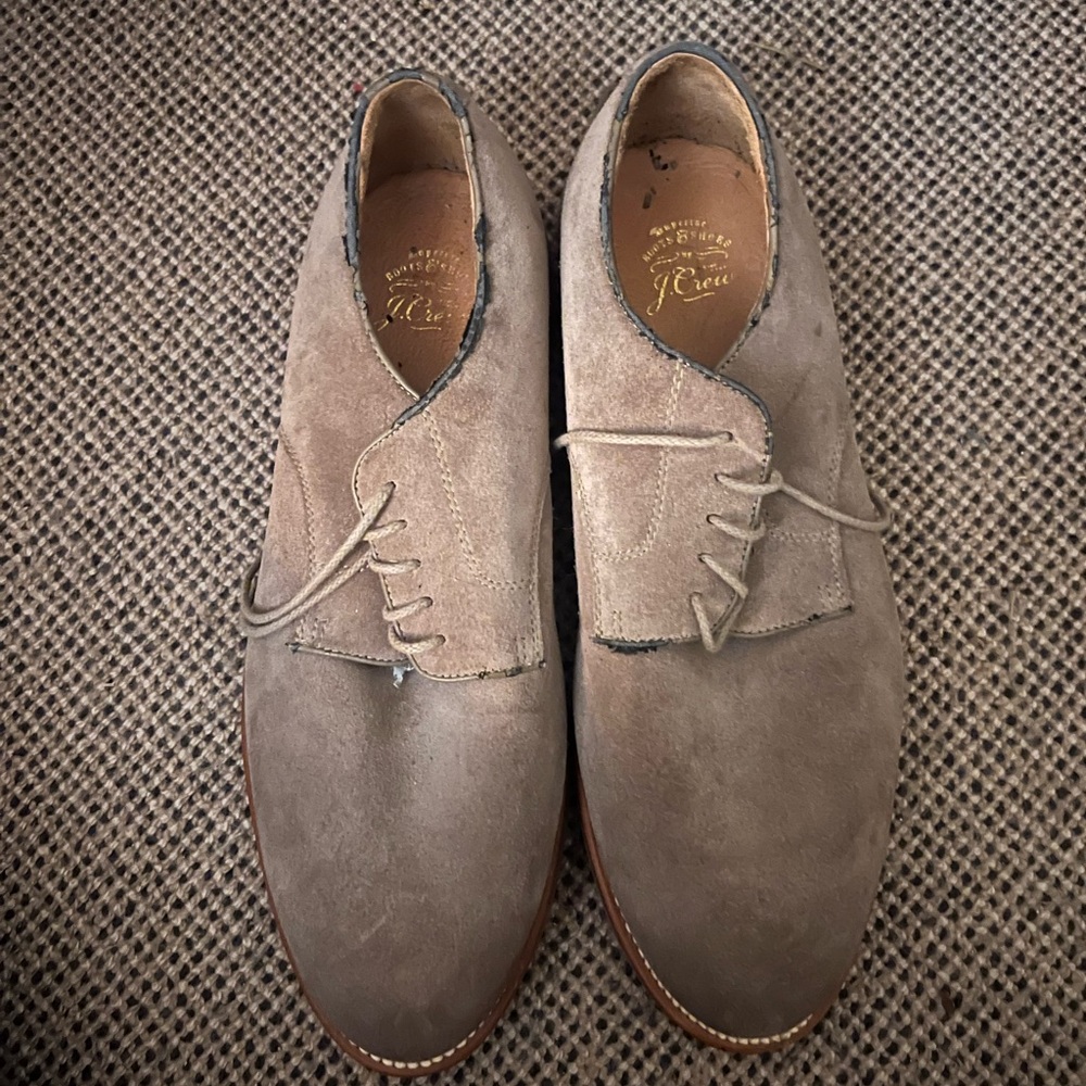 J Crew Used Men's Suede Lace-Up Shoes